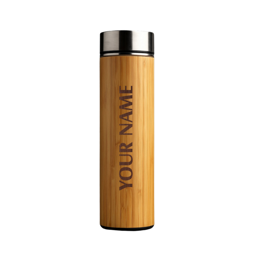 Bamboo Thermos Water Bottle